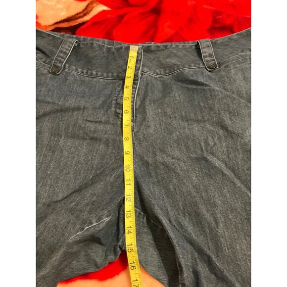 Lane Bryant Venezia Blue Jeans Women Sz 24 Short Wide Legged Dark Wash Stretch - Picture 11 of 11